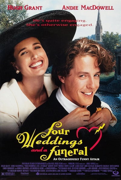 ดูหนังออนไลน์ฟรี Four Weddings and a Funeral (1994) ไปงานแต่งงาน 4 ครั้ง หัวใจนั่งเฉยไม่ได้แล้ว